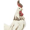 imageDeco 79 Polystone Rooster Decorative Garden Sculpture Indoor Outdoor Garden Statue Outdoor Sculpture 10quot x 6quot x 15quot White