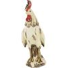 imageDeco 79 Polystone Rooster Decorative Garden Sculpture Indoor Outdoor Garden Statue Outdoor Sculpture 10quot x 6quot x 15quot White
