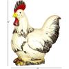 imageDeco 79 Polystone Rooster Decorative Garden Sculpture Indoor Outdoor Garden Statue Outdoor Sculpture 11quot x 5quot x 12quot WhiteWhite