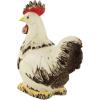imageDeco 79 Polystone Rooster Decorative Garden Sculpture Indoor Outdoor Garden Statue Outdoor Sculpture 11quot x 5quot x 12quot WhiteWhite