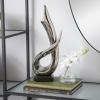 imageDeco 79 Porcelain Ceramic Abstract Decorative Sculpture Home Decor Statue with Black Base Accent Figurine 8quot x 4quot x 17quot SilverCONVENIENTLY SIZED