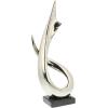 imageDeco 79 Porcelain Ceramic Abstract Decorative Sculpture Home Decor Statue with Black Base Accent Figurine 8quot x 4quot x 17quot SilverCONVENIENTLY SIZED