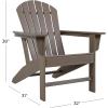 imageDeco 79 Resin Solid Adirondack Chair 31quot x 32quot x 38quot Dark BlueBrown