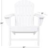 imageDeco 79 Resin Solid Adirondack Chair 31quot x 32quot x 38quot Dark BlueWhite