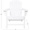 imageDeco 79 Resin Solid Adirondack Chair 31quot x 32quot x 38quot Dark BlueWhite