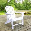 imageDeco 79 Resin Solid Adirondack Chair 31quot x 32quot x 38quot Dark BlueWhite