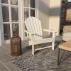 imageDeco 79 Resin Solid Adirondack Chair 31quot x 32quot x 38quot Dark BlueWhite