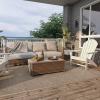 imageDeco 79 Resin Solid Adirondack Chair 31quot x 32quot x 38quot Dark BlueWhite