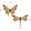 imageDeco 79 Set of 2 Multi Colored Metal Farmhouse Garden Sculpture 25 27 Inches Large