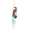 imageDeco 79 Shell Spiral Waterfall Windchime 5quot x 5quot x 32quot Teal