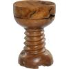 imageDeco 79 Teak Wood Handmade Side End Accent Table Live Edge End Table with Coiled Base Side Table 13quot x 13quot x 20quot BrownRound