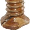 imageDeco 79 Teak Wood Handmade Side End Accent Table Live Edge End Table with Coiled Base Side Table 13quot x 13quot x 20quot BrownRound