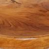 imageDeco 79 Teak Wood Handmade Side End Accent Table Live Edge End Table with Coiled Base Side Table 13quot x 13quot x 20quot BrownRound