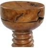 imageDeco 79 Teak Wood Handmade Side End Accent Table Live Edge End Table with Coiled Base Side Table 13quot x 13quot x 20quot BrownRound
