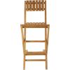 imageDeco 79 Teak Wood Indoor Outdoor Folding Bar Stool Set of 2 18quotW 45quotH Brown