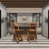 imageDeco 79 Teak Wood Indoor Outdoor Folding Bar Stool Set of 2 18quotW 45quotH Brown