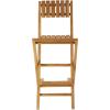 imageDeco 79 Teak Wood Indoor Outdoor Folding Bar Stool Set of 2 18quotW 45quotH Brown