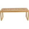 imageDeco 79 Teak Wood Outdoor Seating Set with Cushions Set of 4 52 47 29 29W BrownSeating Set