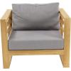 imageDeco 79 Teak Wood Outdoor Seating Set with Cushions Set of 4 52 47 29 29W BrownSeating Set
