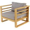 imageDeco 79 Teak Wood Outdoor Seating Set with Cushions Set of 4 52 47 29 29W BrownSeating Set