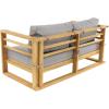 imageDeco 79 Teak Wood Outdoor Seating Set with Cushions Set of 4 52 47 29 29W BrownSeating Set