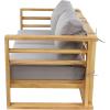 imageDeco 79 Teak Wood Outdoor Seating Set with Cushions Set of 4 52 47 29 29W BrownSeating Set