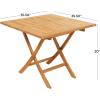 imageDeco 79 Teak Wood Slatted Outdoor Dining Table 36quot x 36quot x 30quot Brown