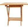 imageDeco 79 Teak Wood Slatted Outdoor Dining Table 36quot x 36quot x 30quot Brown