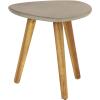 imageDeco 79 Wood Outdoor Accent Table with Concrete Inspired Top and Slender Tapered Legs 16quot x 16quot x 16quot GrayGrey