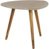 imageDeco 79 Wood Outdoor Accent Table with Concrete Inspired Top and Slender Tapered Legs 16quot x 16quot x 16quot GrayGrey