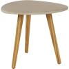 imageDeco 79 Wood Outdoor Accent Table with Concrete Inspired Top and Slender Tapered Legs 16quot x 16quot x 16quot GrayGrey