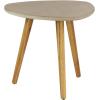imageDeco 79 Wood Outdoor Accent Table with Concrete Inspired Top and Slender Tapered Legs 16quot x 16quot x 16quot GrayGrey