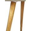 imageDeco 79 Wood Outdoor Accent Table with Concrete Inspired Top and Slender Tapered Legs 16quot x 16quot x 16quot GrayGrey