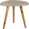 imageDeco 79 Wood Outdoor Accent Table with Concrete Inspired Top and Slender Tapered Legs 16quot x 16quot x 16quot GrayGrey
