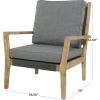 imageDeco 79 Wood Outdoor Chair with Cushions 27quot x 26quot x 35quot Dark GrayChair