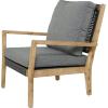 imageDeco 79 Wood Outdoor Chair with Cushions 27quot x 26quot x 35quot Dark GrayChair