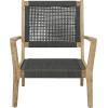 imageDeco 79 Wood Outdoor Chair with Cushions 27quot x 26quot x 35quot Dark GrayChair