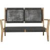 imageDeco 79 Wood Outdoor Chair with Cushions 27quot x 26quot x 35quot Dark GraySofa