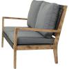 imageDeco 79 Wood Outdoor Chair with Cushions 27quot x 26quot x 35quot Dark GraySofa