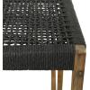 imageDeco 79 Wood Outdoor Chair with Cushions 27quot x 26quot x 35quot Dark GrayStool