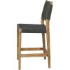 imageDeco 79 Wood Outdoor Chair with Cushions 27quot x 26quot x 35quot Dark GrayStool