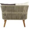 imageDeco 79 Wood Woven Rope Outdoor Chair with Polyester Cushions and Slender Tapered Legs Set of 2 33quotW 29quotH Gray
