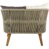 imageDeco 79 Wood Woven Rope Outdoor Chair with Polyester Cushions and Slender Tapered Legs Set of 2 33quotW 29quotH Gray
