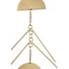 imageThe Novogratz Metal Geometric Windchime 7quot x 1quot x 48quot Gold