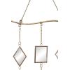 imageThe Novogratz Metal Geometric Windchime with Glass Mirrors and Bells 14quot x 1quot x 32quot Brown