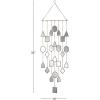 imageThe Novogratz Metal Geometric Windchime with Glass Mirrors and Bells 14quot x 1quot x 32quot Brown