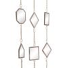 imageThe Novogratz Metal Geometric Windchime with Glass Mirrors and Bells 14quot x 1quot x 32quot Brown