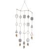 imageThe Novogratz Metal Geometric Windchime with Glass Mirrors and Bells 14quot x 1quot x 32quot Brown