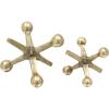imageDeco 79 Aluminum Metal Jack Decorative Sculpture Home Decor Statues Set of 2 Accent Figurines 4quot 5quotH GoldGold