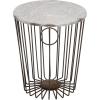 imageDeco 79 Farmhouse Metal Round Outdoor Accent Table 16quot x 16quot x 18quot Black